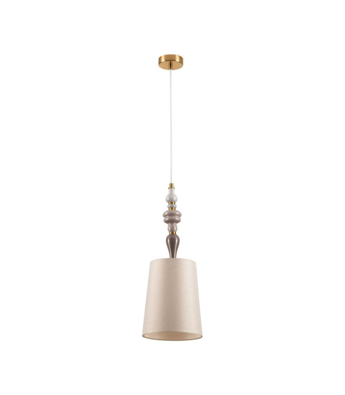 Damo Cylindrical Pendant Ceiling Light Soft Orange Brown E27 1x12W-1