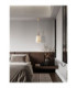 Damo Cylindrical Pendant Ceiling Light Soft Orange Brown E27 1x12W-2