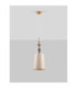 Damo Cylindrical Pendant Ceiling Light Soft Orange Brown E27 1x12W-3