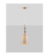 Damo Cylindrical Pendant Ceiling Light Soft Orange Brown E27 1x12W-4