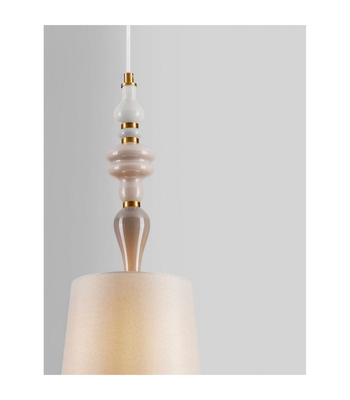 Damo Cylindrical Pendant Ceiling Light Soft Orange Brown E27 1x12W-5