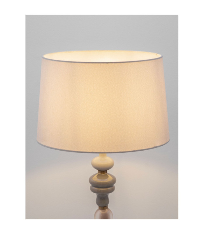 Damo Table Lamp with Round Tapered Shade Soft Orange Brown E27 1x12W-6