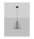 Damo 34cm Cylindrical Pendant Ceiling Light Matt Black Brown Grey E27 1x12W-3