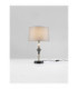 Damo Table Lamp with Round Tapered Shade Matt Black Brown Grey E27 1x12W-4