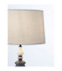 Damo Table Lamp with Round Tapered Shade Matt Black Brown Grey E27 1x12W-5