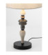 Damo Table Lamp with Round Tapered Shade Matt Black Brown Grey E27 1x12W-6
