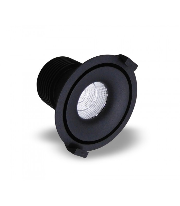 LED Recessed Round Downlight, Black/Black, 60 deg. Beam Angle, 760lm, 3000K, IP20, DRIVER NOT INC. - 6