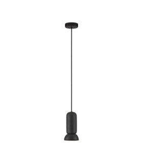 Parlo Slim Pendant Ceiling Light Stone Sandy Black GU10 1x10W-1