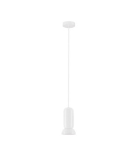 Parlo Slim Pendant Ceiling Light Shiny White Sandy White GU10 1x10W-1