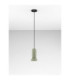 Parlo Slim Pendant Ceiling Light Matt Green Sandy Black GU10 1x10W-3