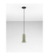 Parlo Slim Pendant Ceiling Light Matt Green Sandy Black GU10 1x10W-4