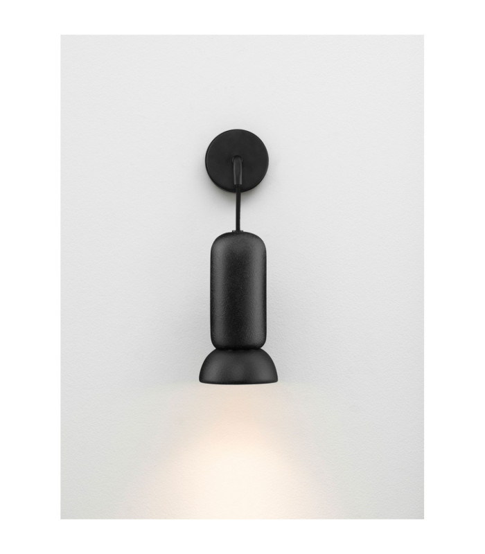 Parlo Dome Wall Lamp Stone Sandy Black GU10 1x10W-5