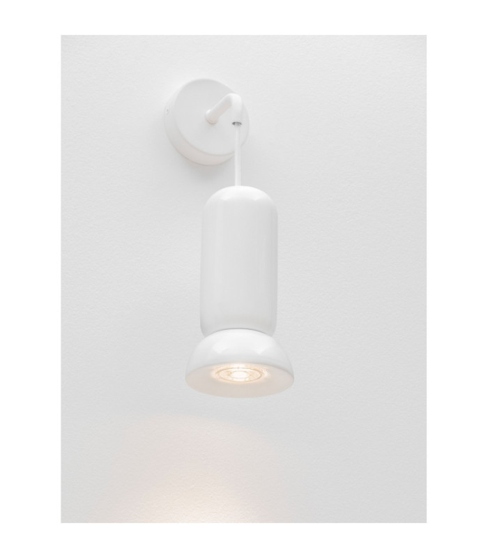 Parlo Dome Wall Lamp Shiny White Sandy White GU10 1x10W-2
