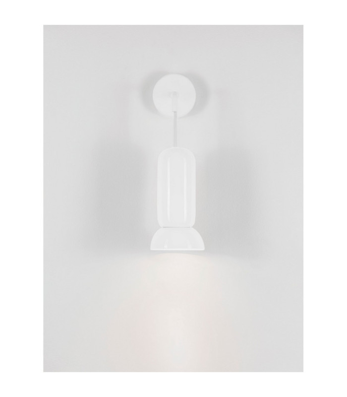 Parlo Dome Wall Lamp Shiny White Sandy White GU10 1x10W-5