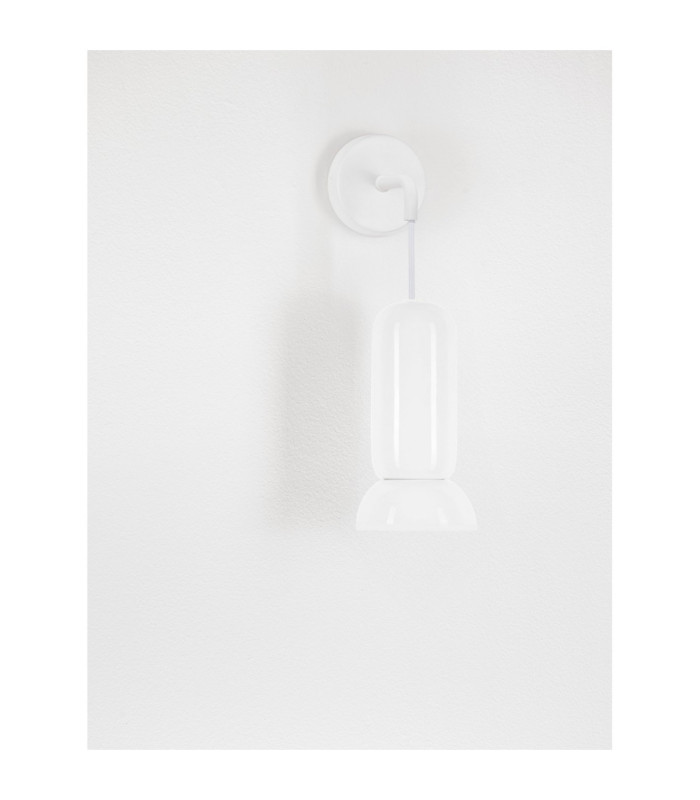 Parlo Dome Wall Lamp Shiny White Sandy White GU10 1x10W-6