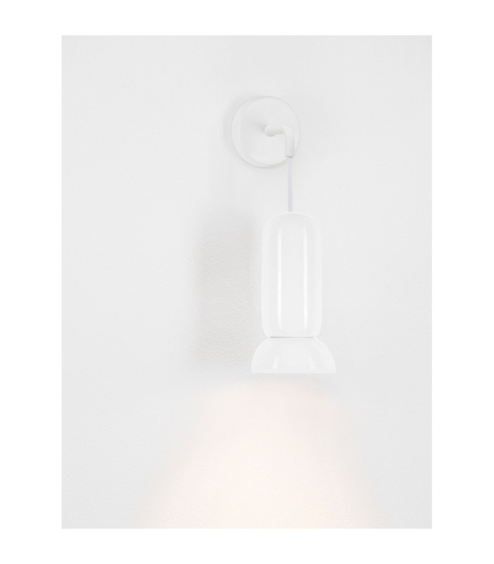 Parlo Dome Wall Lamp Shiny White Sandy White GU10 1x10W-7