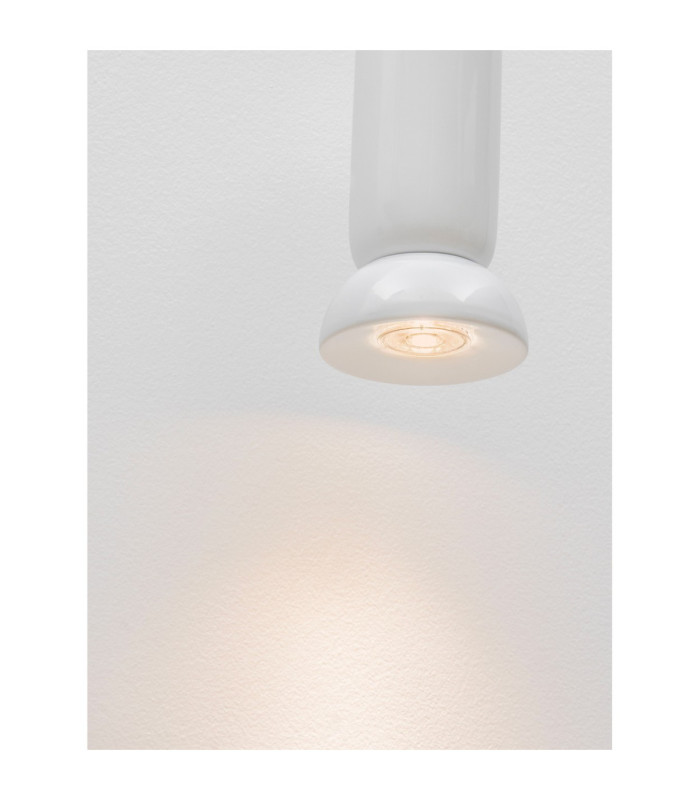 Parlo Dome Wall Lamp Shiny White Sandy White GU10 1x10W-8