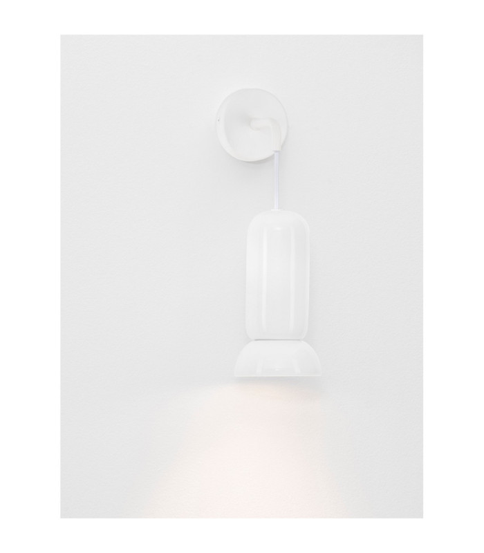 Parlo Dome Wall Lamp Shiny White Sandy White GU10 1x10W-9