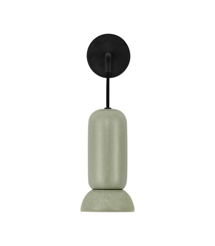 Parlo Dome Wall Lamp Matt Green Sandy Black GU10 1x10W-1