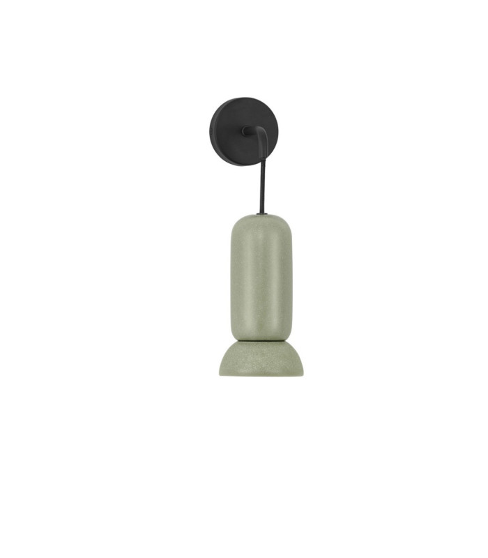 Parlo Dome Wall Lamp Matt Green Sandy Black GU10 1x10W-3