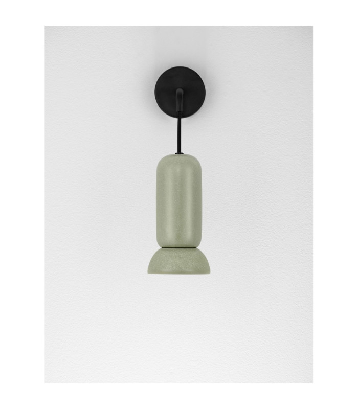 Parlo Dome Wall Lamp Matt Green Sandy Black GU10 1x10W-4