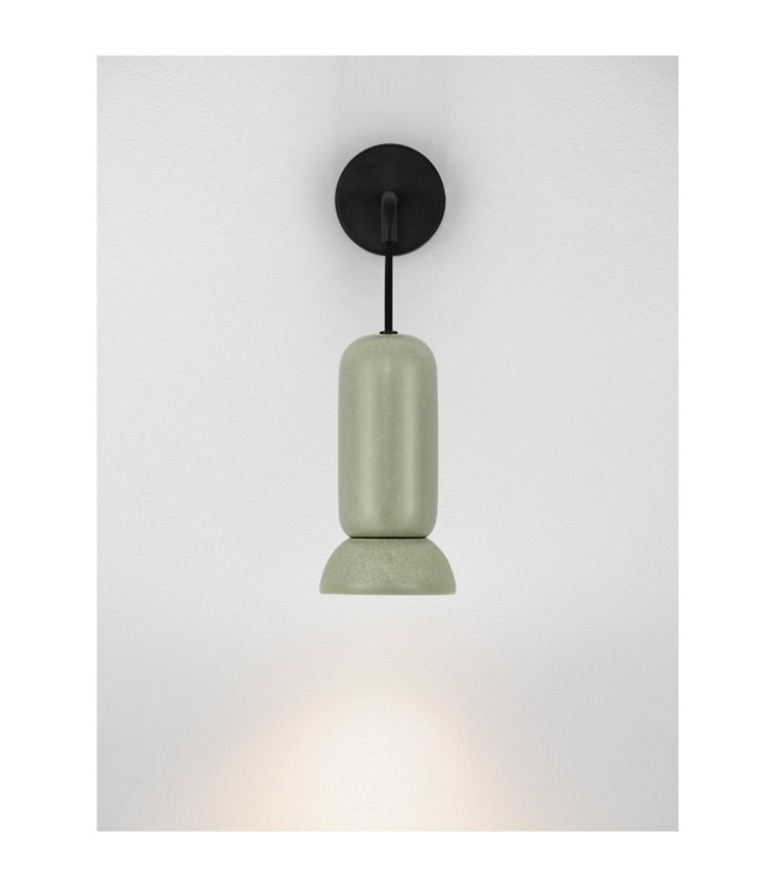 Parlo Dome Wall Lamp Matt Green Sandy Black GU10 1x10W-5