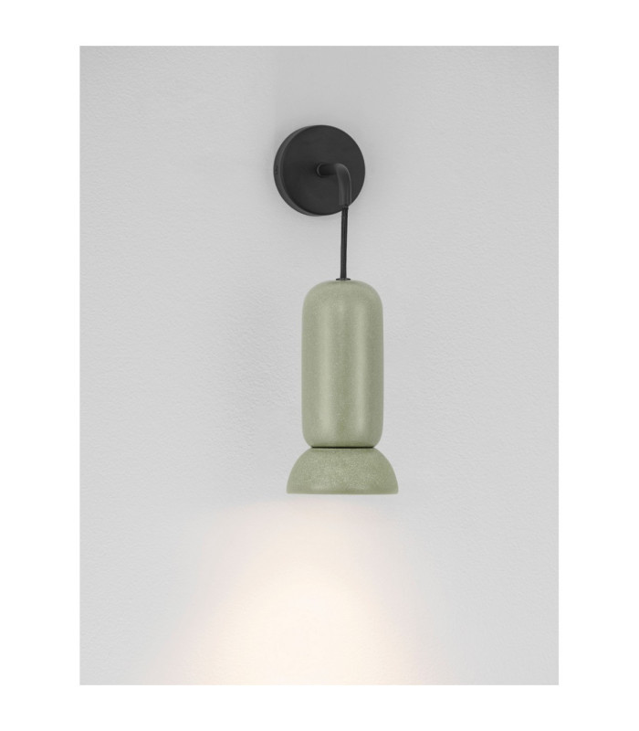 Parlo Dome Wall Lamp Matt Green Sandy Black GU10 1x10W-7