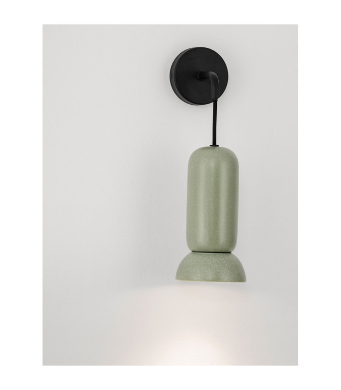 Parlo Dome Wall Lamp Matt Green Sandy Black GU10 1x10W-9