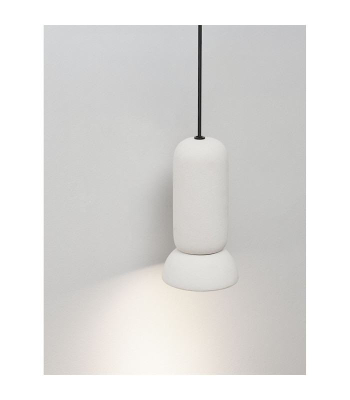 Parlo Slim Pendant Ceiling Light Sandy White Sandy White GU10 1x10W-2