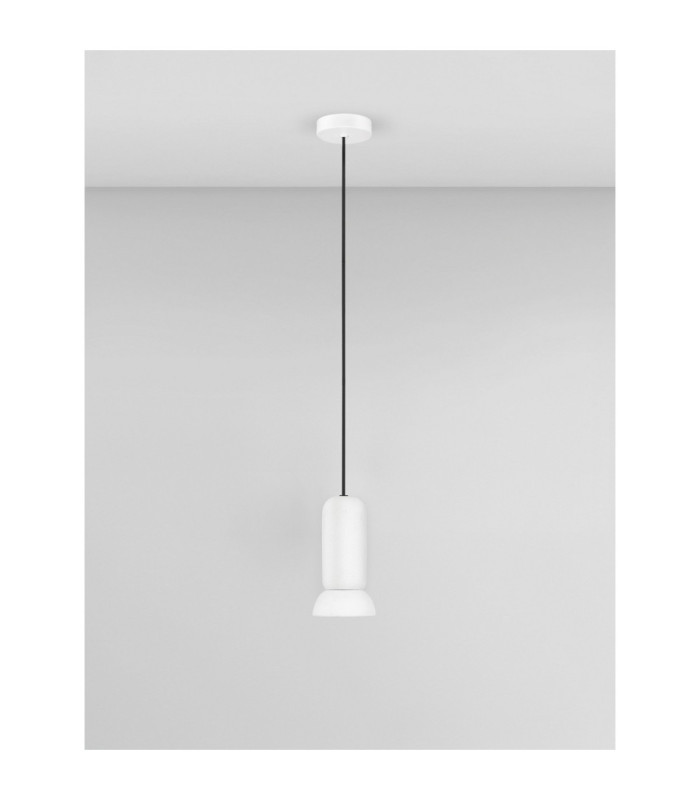 Parlo Slim Pendant Ceiling Light Sandy White Sandy White GU10 1x10W-3