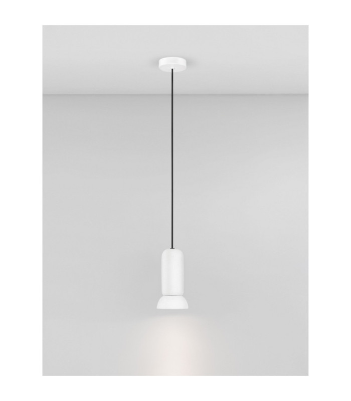 Parlo Slim Pendant Ceiling Light Sandy White Sandy White GU10 1x10W-4