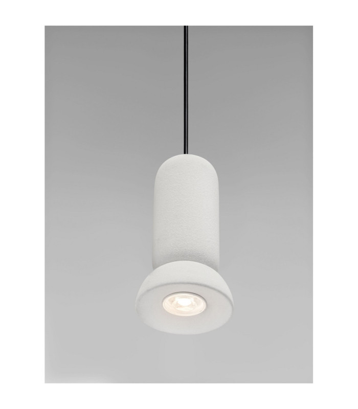 Parlo Slim Pendant Ceiling Light Sandy White Sandy White GU10 1x10W-5