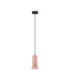 Parlo Slim Pendant Ceiling Light Shiny Pink Sandy White GU10 1x10W-1