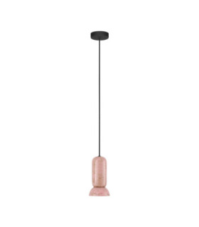 Parlo Slim Pendant Ceiling Light Shiny Pink Sandy White GU10 1x10W-1