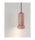 Parlo Slim Pendant Ceiling Light Shiny Pink Sandy White GU10 1x10W-2