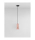 Parlo Slim Pendant Ceiling Light Shiny Pink Sandy White GU10 1x10W-3