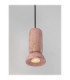 Parlo Slim Pendant Ceiling Light Shiny Pink Sandy White GU10 1x10W-5