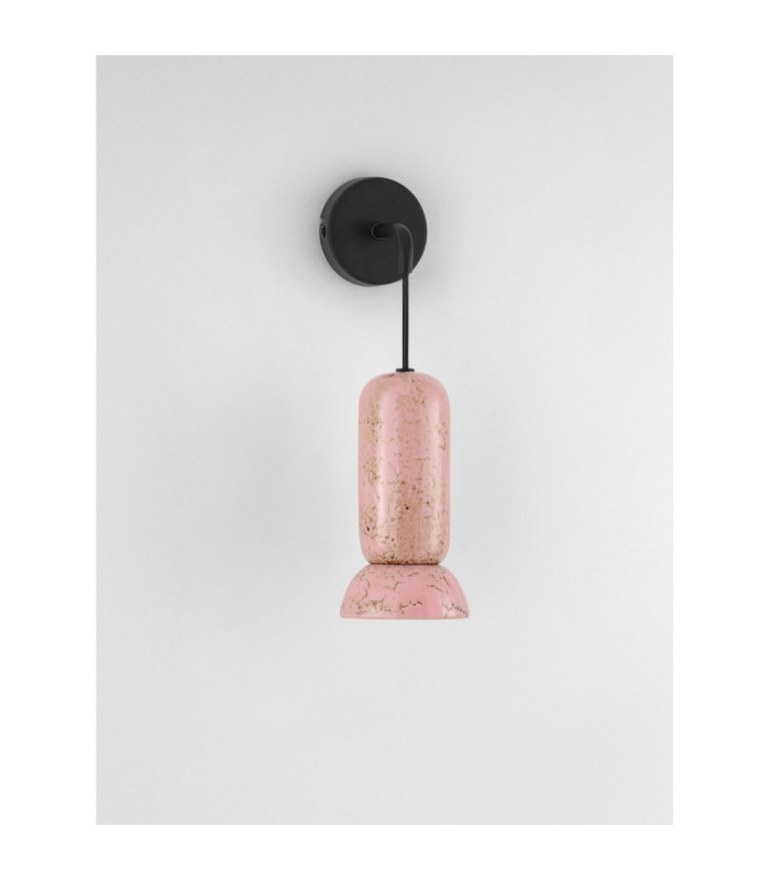 Parlo Dome Wall Lamp Shiny Pink Sandy White GU10 1x10W-3