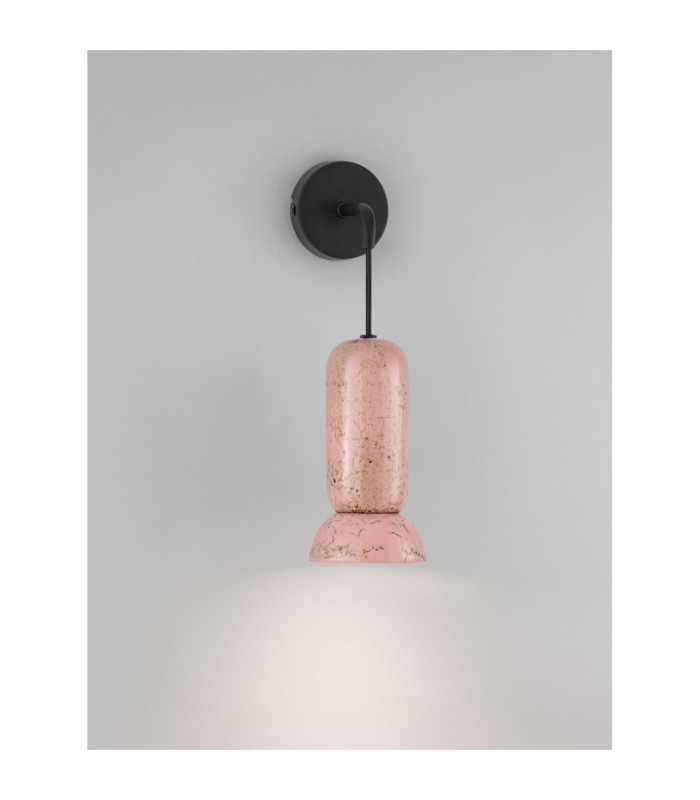 Parlo Dome Wall Lamp Shiny Pink Sandy White GU10 1x10W-4