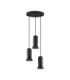 Parlo Cluster Pendant Ceiling Light Stone Sandy Black GU10 3x10W-1