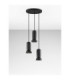 Parlo Cluster Pendant Ceiling Light Stone Sandy Black GU10 3x10W-4