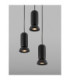 Parlo Cluster Pendant Ceiling Light Stone Sandy Black GU10 3x10W-5