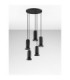 Parlo Cluster Pendant Ceiling Light Stone Sandy Black GU10 5x10W-3