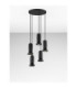 Parlo Cluster Pendant Ceiling Light Stone Sandy Black GU10 5x10W-4