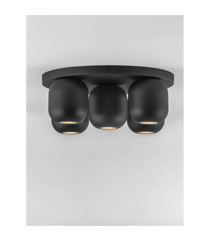 Marlin Ceiling Spotlight Clusters Sandy Black GU10 5x10W-5
