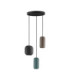 Marlin Cluster Pendant Ceiling Light Sandy Black Brown Green GU10 3x10W-1