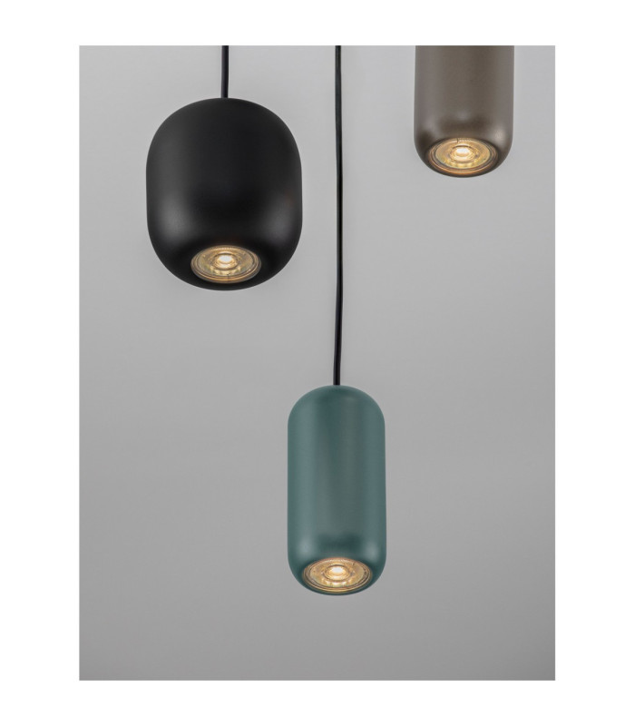 Marlin Cluster Pendant Ceiling Light Sandy Black Brown Green GU10 3x10W-6