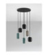 Marlin Cluster Pendant Ceiling Light Sandy Black Brown Green GU10 6x10W-3