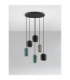 Marlin Cluster Pendant Ceiling Light Sandy Black Brown Green GU10 6x10W-4
