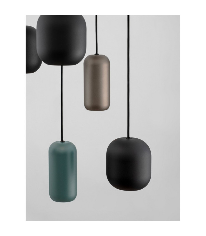Marlin Cluster Pendant Ceiling Light Sandy Black Brown Green GU10 6x10W-6